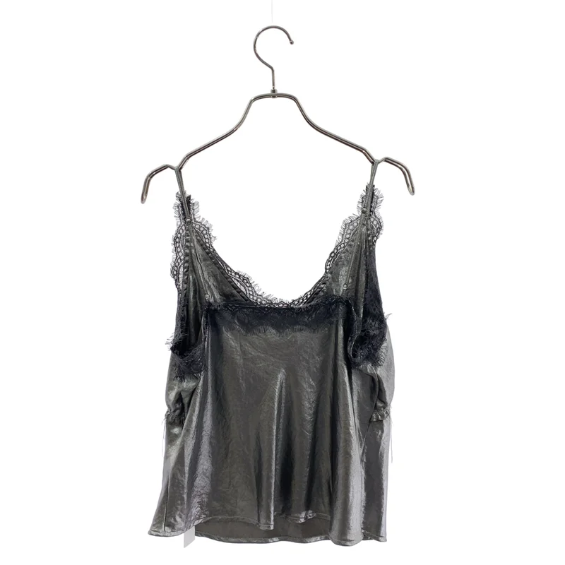 PRANK PROJECT / プランクプロジェクト | Metallic Lace Camisole レース キャミソール トップス | F | レディース