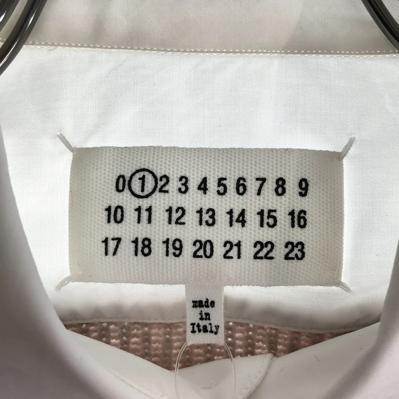 Maison Margiela / メゾンマルジェラ | 2020AW | 異素材 切替 ドッキング オーバーシルエット シャツ ニット | XXS | レディース