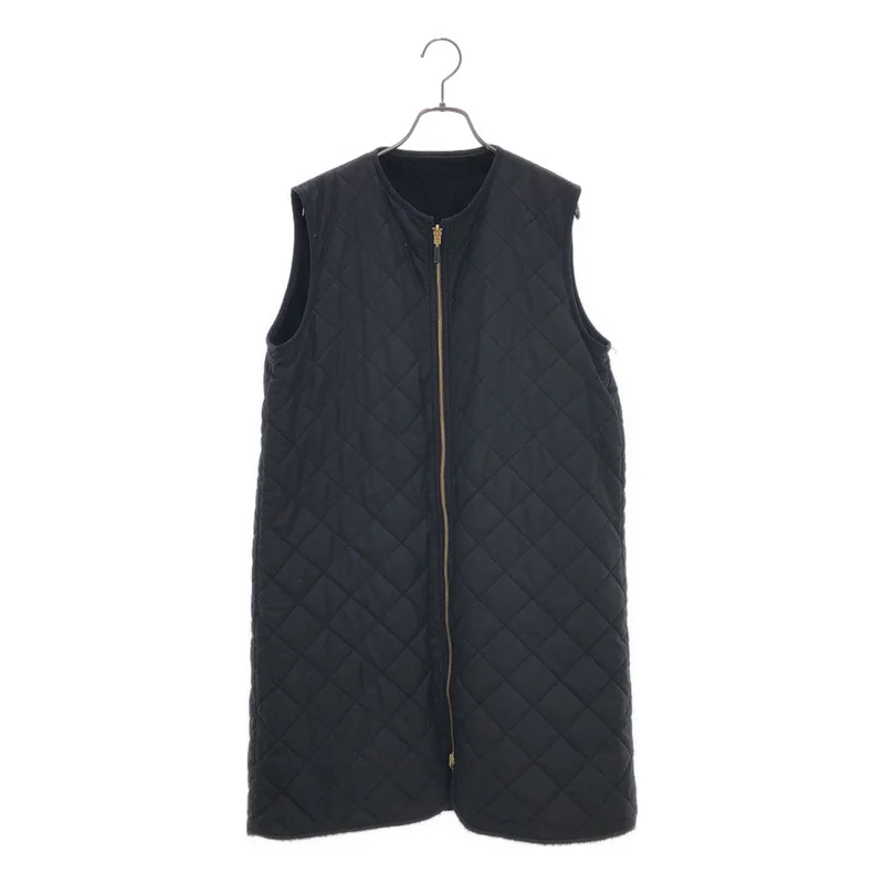 Barbour / バブアー | JOURNAL STANDARD relume 別注 / ファー キルティング ロングベスト ライナー | 36 | レディース