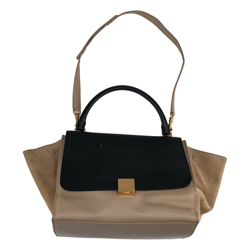 CELINE / セリーヌ | トラペーズ  ミディアム レザー バイカラー 2WAY ハンドバッグ |