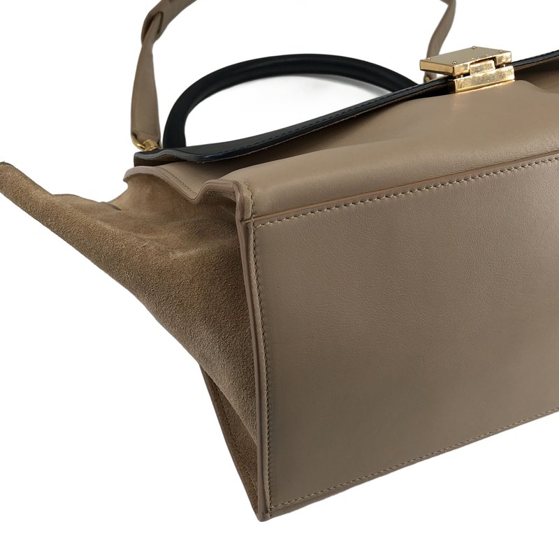 CELINE / セリーヌ | トラペーズ  ミディアム レザー バイカラー 2WAY ハンドバッグ |
