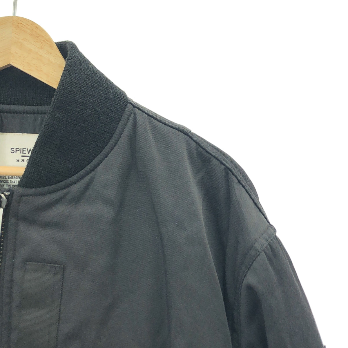 新品 sacai×SPIEWAK MA-1 24-03531M 黒 サイズ2 sacai / サカイ | 2024AW | ×SPIEWAK スピワック / MA-1 Blouson