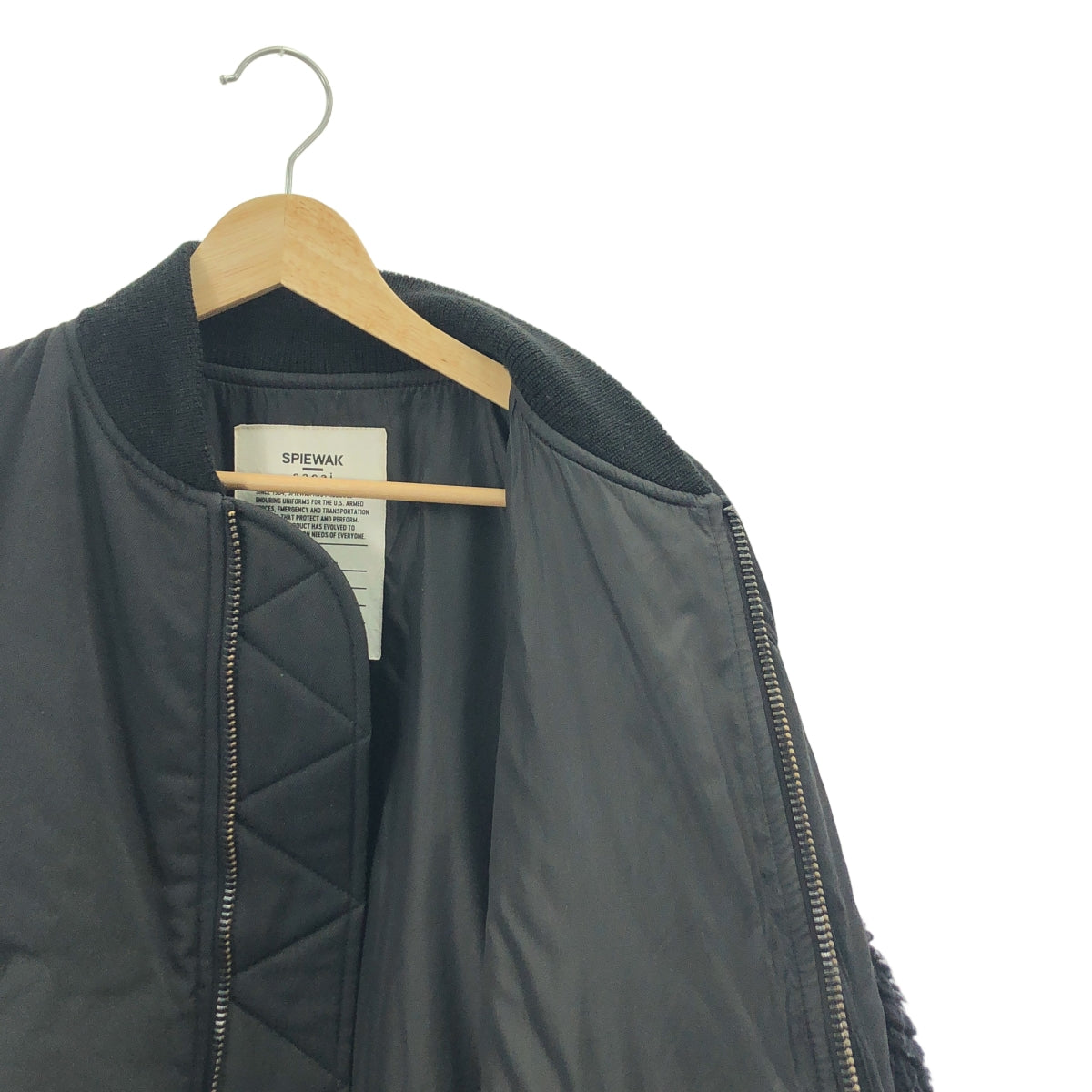新品 sacai×SPIEWAK MA-1 24-03531M 黒 サイズ2 sacai / サカイ | 2024AW | ×SPIEWAK スピワック / MA-1 Blouson