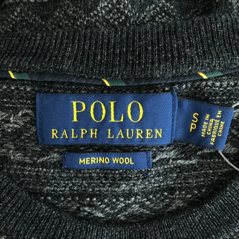 POLO RALPH LAUREN / ポロラルフローレン | メリノウール フェアアイル ロゴ刺しゅう クルーネックニット | S | メンズ
