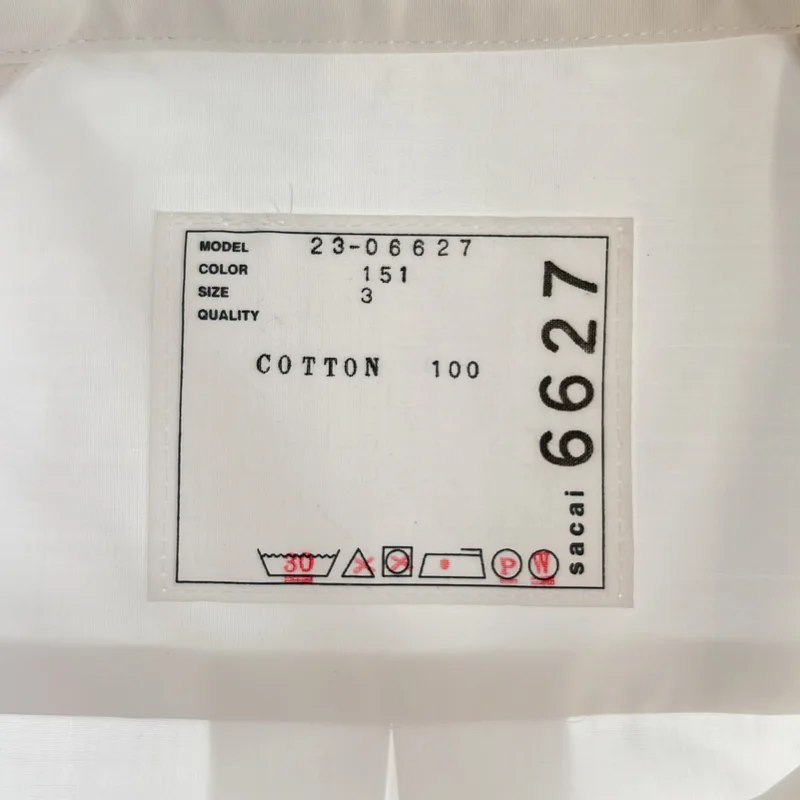 sacai / サカイ | 2023SS | Thomas Mason Cotton Poplin Dress 変形 シャツワンピース | 3 | レディース