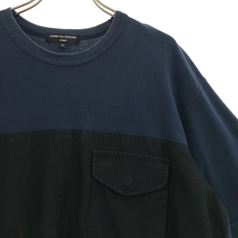 COMME des GARCONS HOMME / コムデギャルソンオム | 2019SS | コットン 切り替え クルーネックTシャツ | L | メンズ