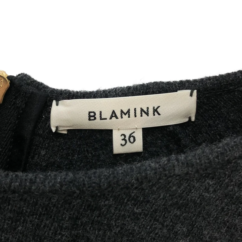 BLAMINK / ブラミンク | ウール カシミヤ ニットポンチョ | 36 | レディース
