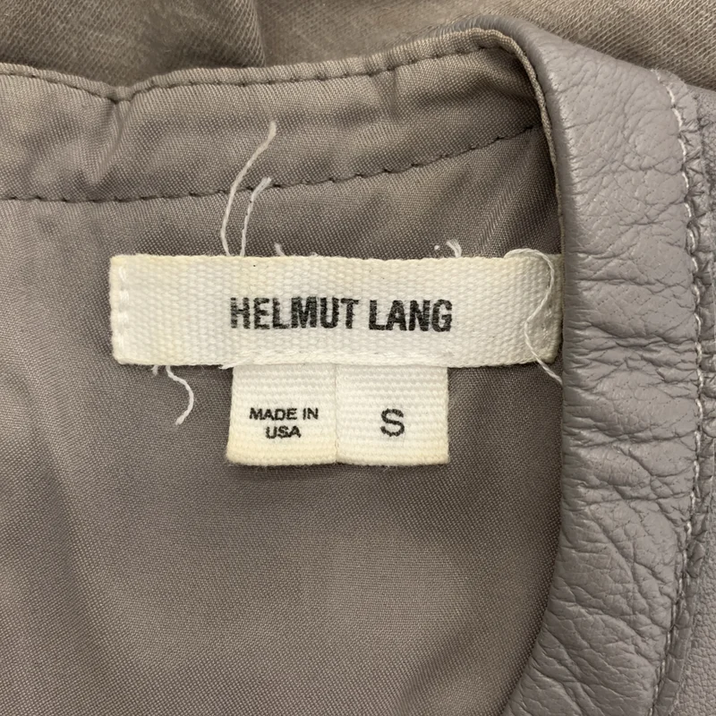 HELMUT LANG / ヘルムートラング | レザー切替 ノースリーブ トップス | S | レディース