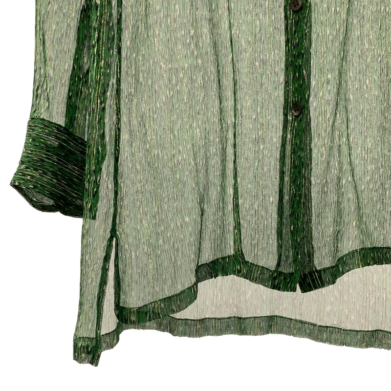 DRIES VAN NOTEN / ドリスヴァンノッテン | シルク ストライプ レオパード ブラウス | 34 | レディース