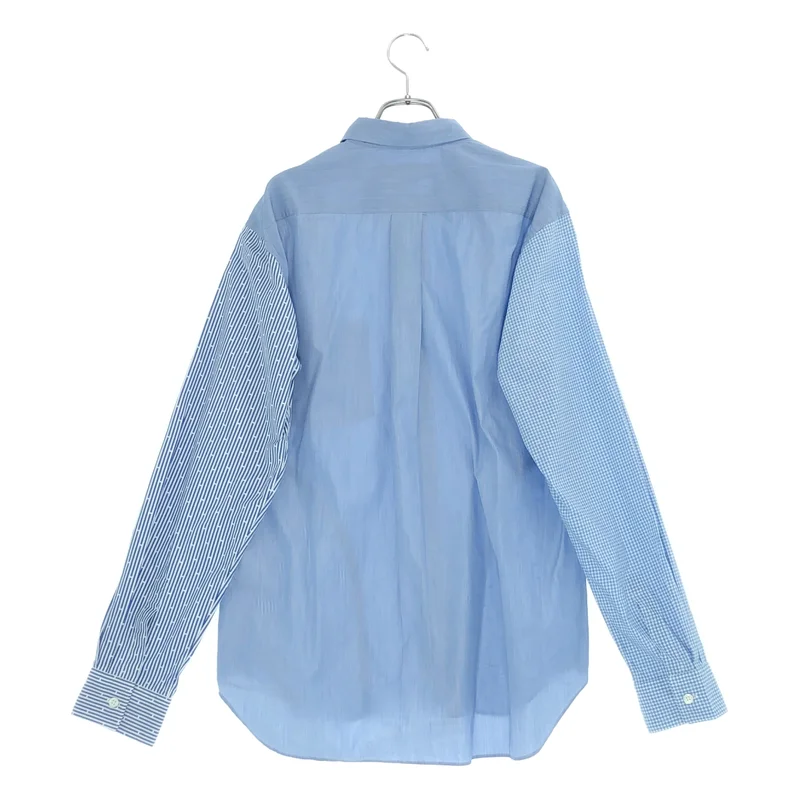 COMME des GARCONS HOMME DEUX / コムデギャルソンオムドゥ | 2021AW | コットン チェック ストライプ  パッチワークシャツ | M | メンズ
