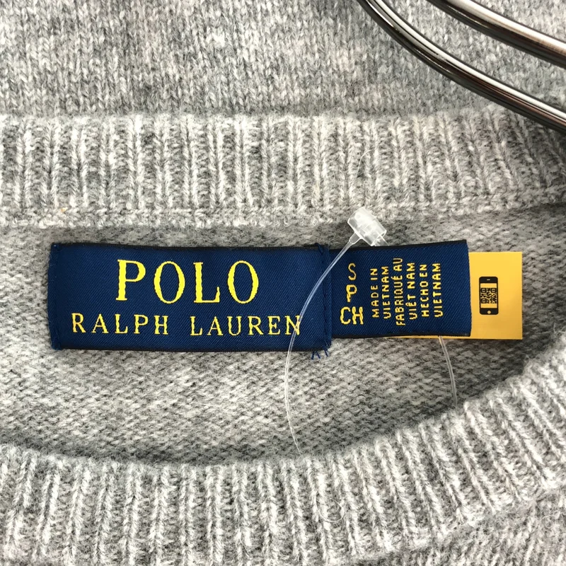 POLO RALPH LAUREN / ポロラルフローレン | ウール ロゴ刺しゅう クルーネックニット | S | メンズ
