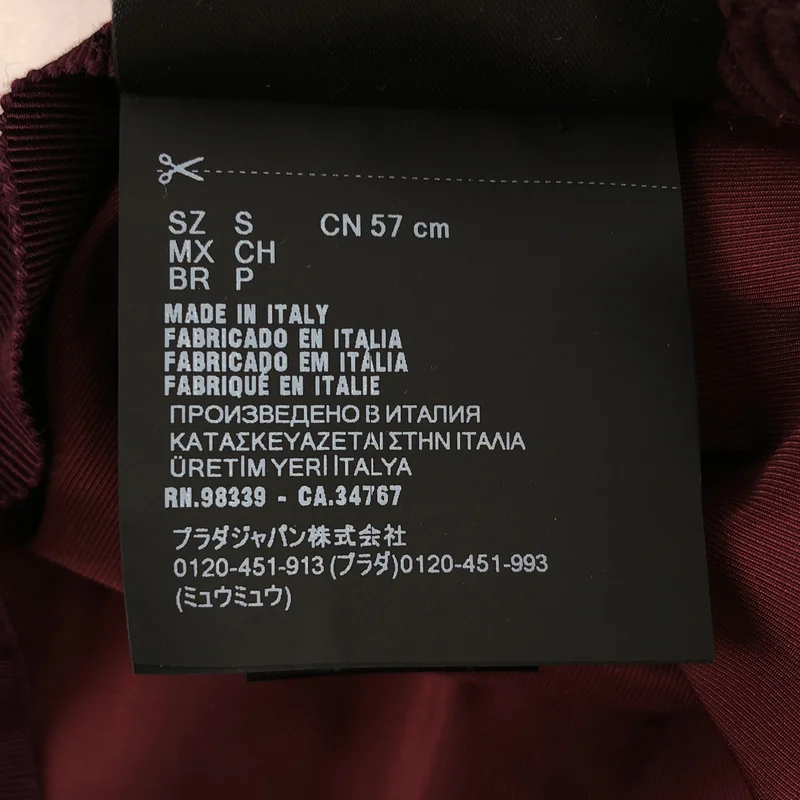 miu miu / ミュウミュウ | ベロア ロゴ キャップ 帽子 5HC179 | S | その他