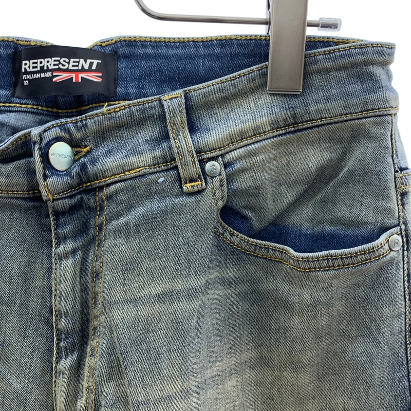 REPRESENT / リプレゼント | ESSENTIAL DENIM / ヴィンテージ加工 エッセンシャル デニムパンツ | 32 | メンズ