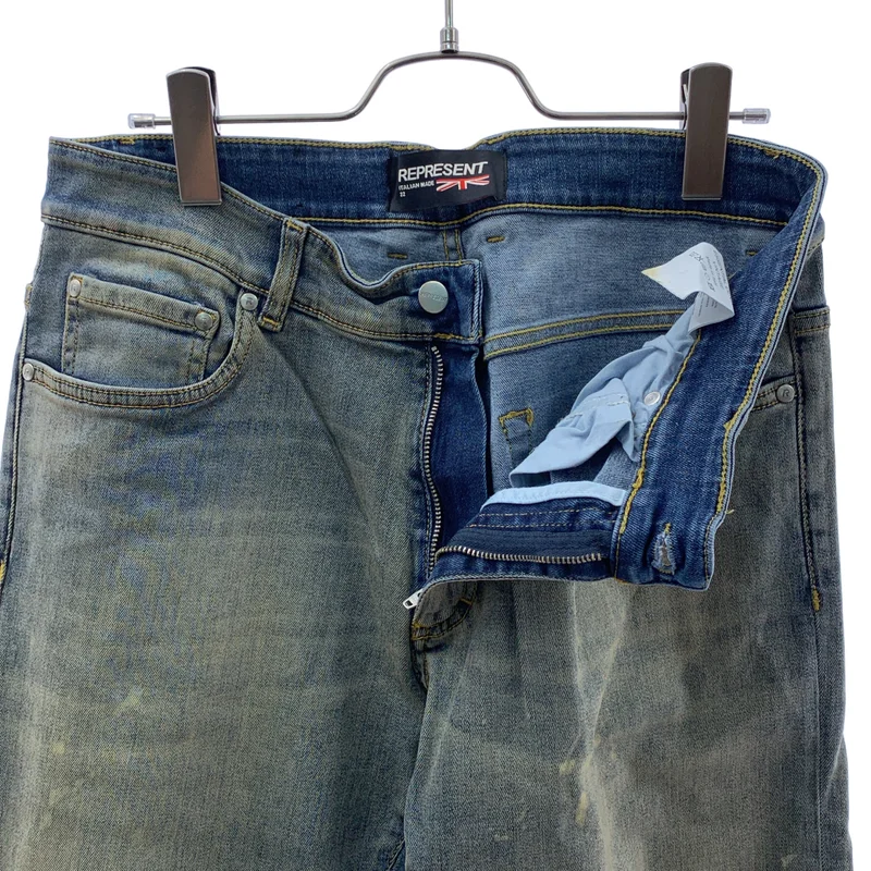 REPRESENT / リプレゼント | ESSENTIAL DENIM / ヴィンテージ加工 エッセンシャル デニムパンツ | 32 | メンズ