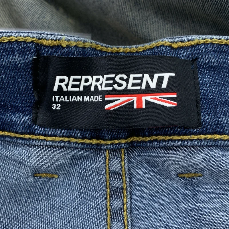REPRESENT / リプレゼント | ESSENTIAL DENIM / ヴィンテージ加工 エッセンシャル デニムパンツ | 32 | メンズ