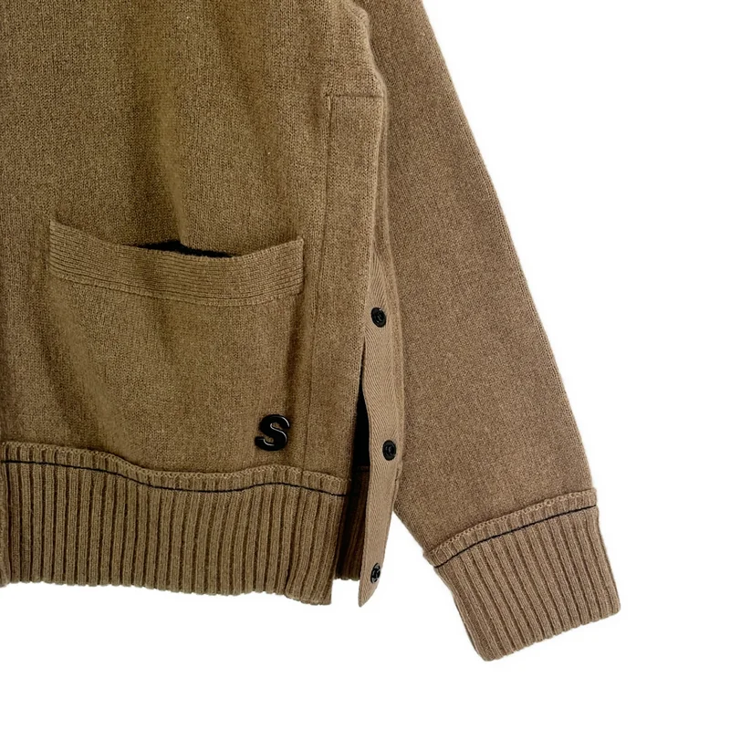 sacai / サカイ | S Studs Cashmere Knit Cardigan Vネック カーディガン | 1 | メンズ