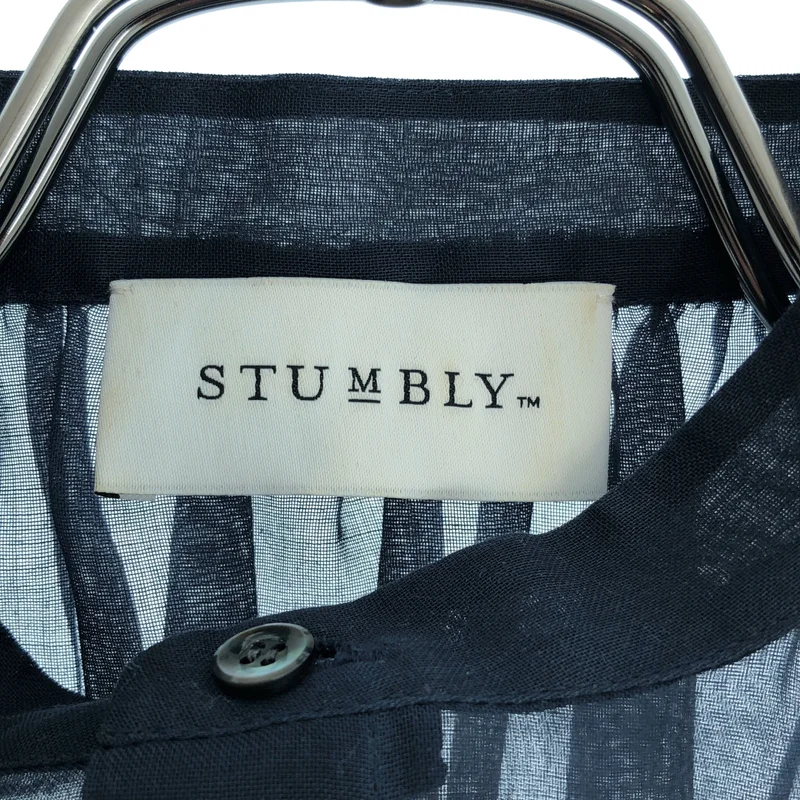STUMBLY / スタンブリー | シアー ギャザー スリーブシャツ | 36 | レディース