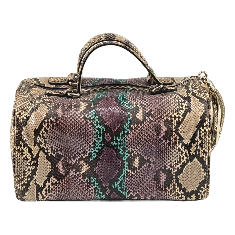 GUCCI / グッチ | パイソン ソーホ タッセル ボストンバッグ |