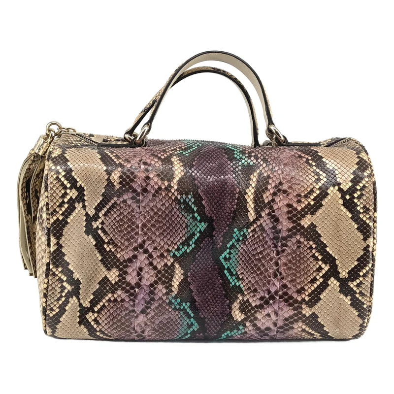 GUCCI / グッチ | パイソン ソーホ タッセル ボストンバッグ |