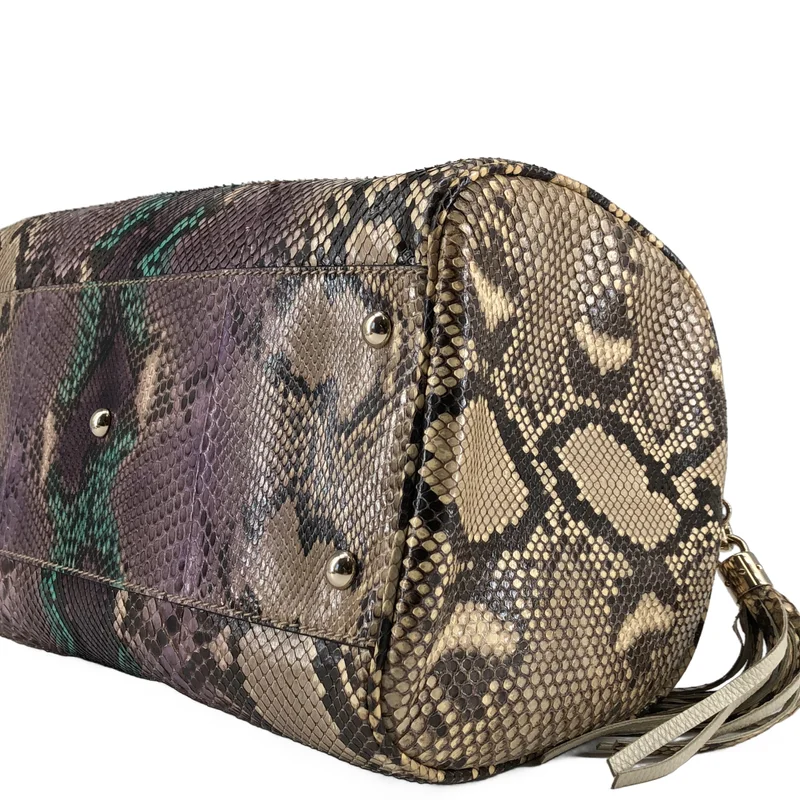 GUCCI / グッチ | パイソン ソーホ タッセル ボストンバッグ |