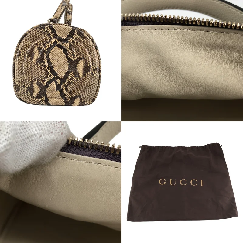 GUCCI / グッチ | パイソン ソーホ タッセル ボストンバッグ |