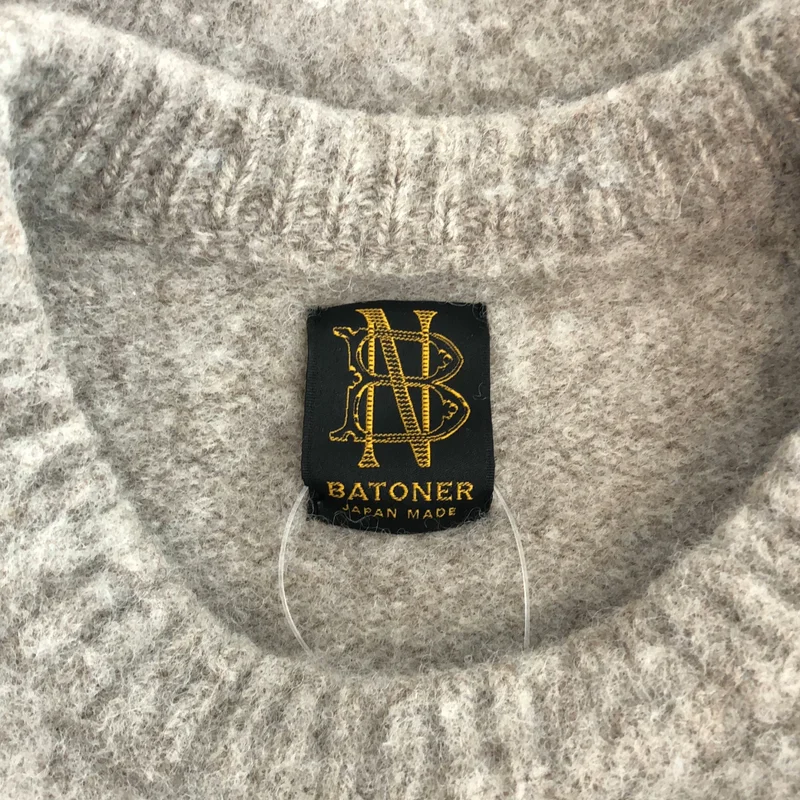 BATONER / バトナー | NAPPING WOOL CREW NECK / ナッピングウール クルーネックニット | 2 | レディース