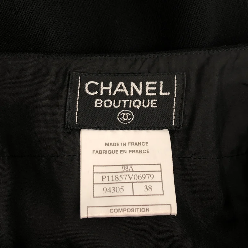 CHANEL / シャネル | ウール ココマークボタン ロングスカート | 38 | レディース