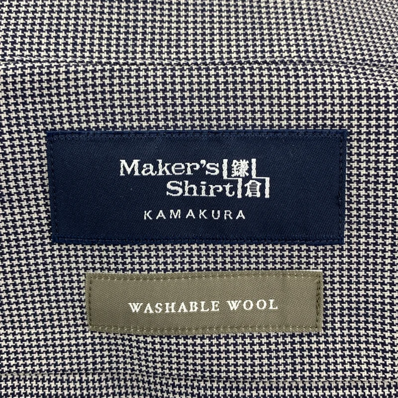 Maker's Shirt / メイカーズシャツ 鎌倉 | ウール 総柄 シャツ | 38 | メンズ