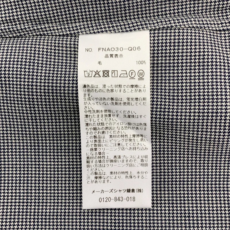 Maker's Shirt / メイカーズシャツ 鎌倉 | ウール 総柄 シャツ | 38 | メンズ