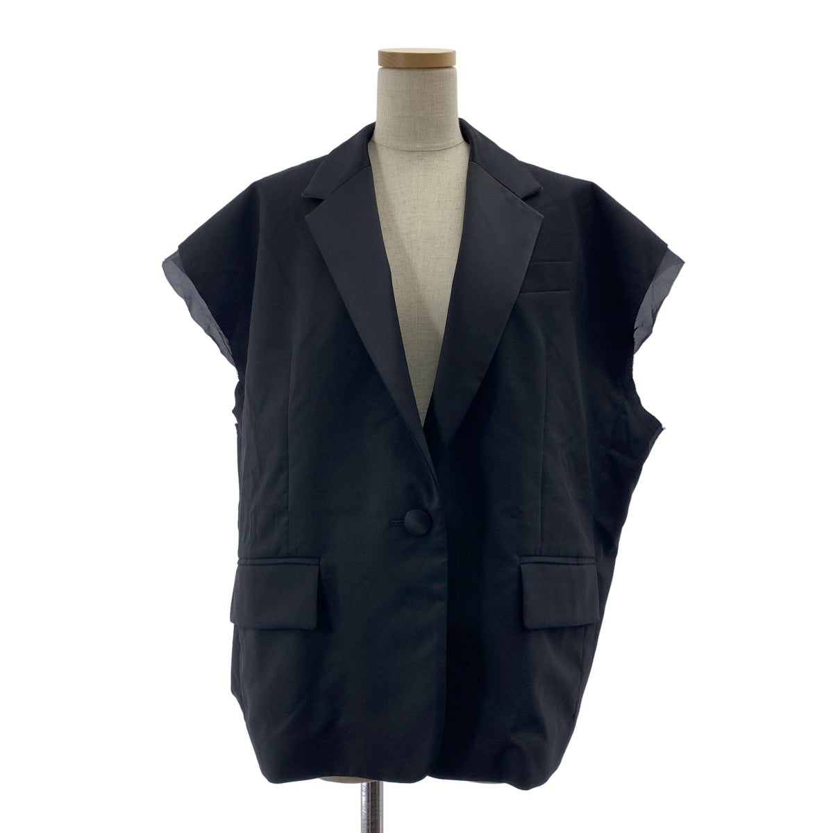sacai サカイ　Suiting Jacket　サイズ1　ベスト 美品】 sacai / サカイ | Suiting Jacket / オーバーシルエット ジレ
