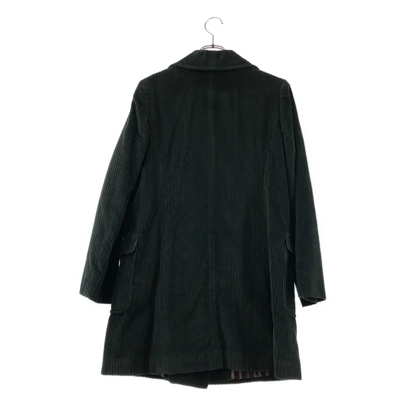 AQUASCUTUM / アクアスキュータム | コーデュロイ ダブル Pコート / 総柄裏地 |