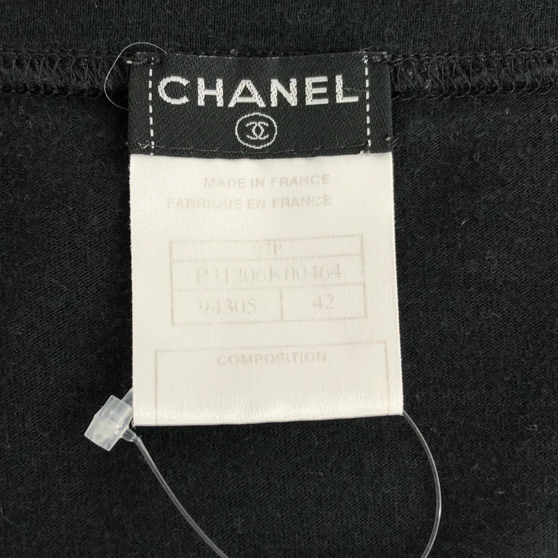 CHANEL / シャネル | ロゴビーズ装飾 クルーネック カットソー | 42 | レディース