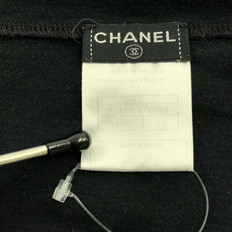 CHANEL / シャネル | ロゴビーズ装飾 クルーネック カットソー | 42 | レディース