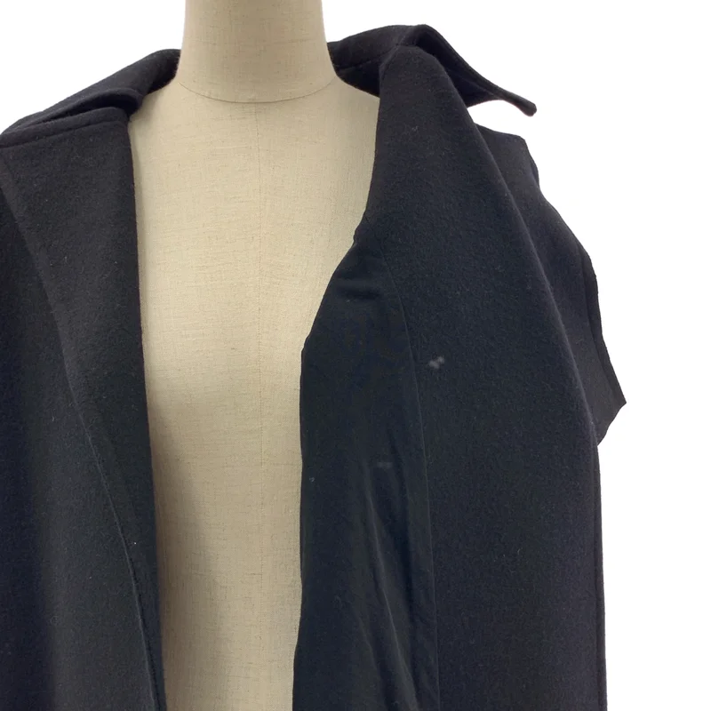 Yohji Yamamoto FEMME / ヨウジヤマモトファム | 2019AW | メルトンウール スリーブレス ケープコート | 2 | レディース