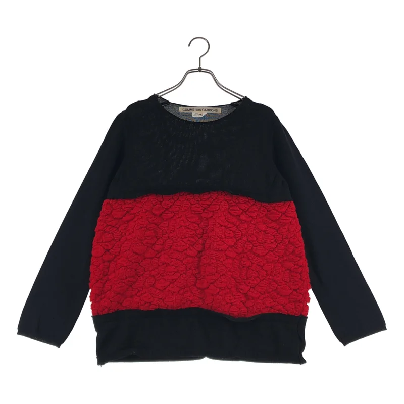 COMME des GARCONS / コムデギャルソン | 2020AW | ウール バイカラー ドッキングデザイン ニット | XS | レディース