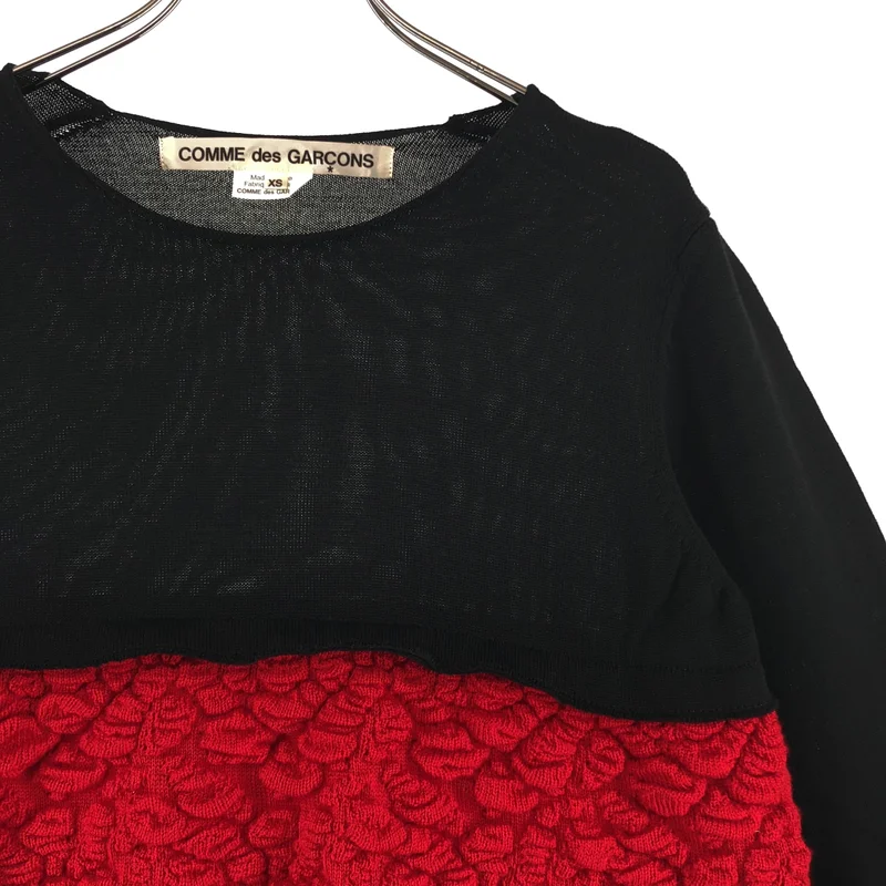 COMME des GARCONS / コムデギャルソン | 2020AW | ウール バイカラー ドッキングデザイン ニット | XS | レディース