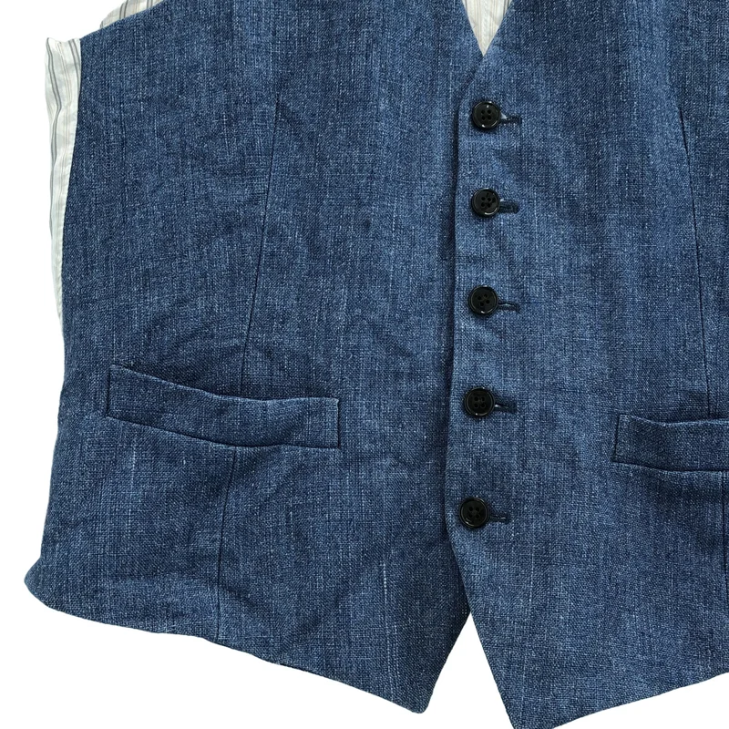 LARDINI / ラルディーニ | リネン ベスト | 48 | メンズ