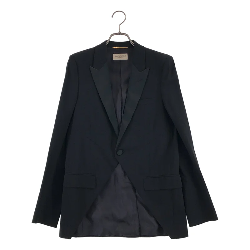 SAINT LAURENT PARIS / サンローランパリ | 2013 | ウール ピークドラペル スモーキングジャケット | 36 | レディース