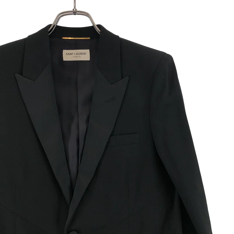 SAINT LAURENT PARIS / サンローランパリ | 2013 | ウール ピークドラペル スモーキングジャケット | 36 | レディース