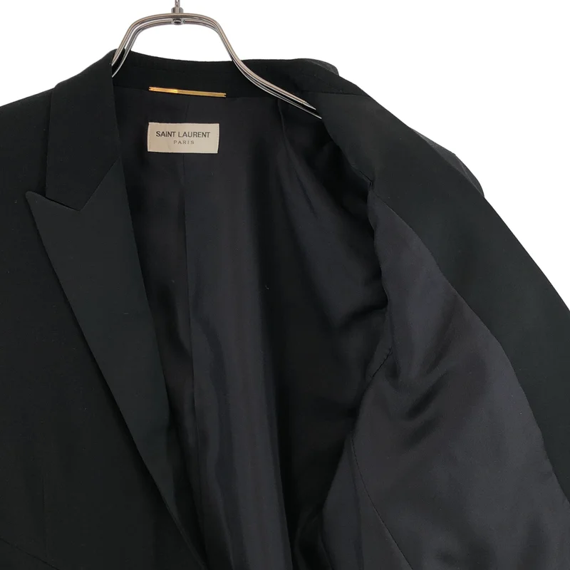 SAINT LAURENT PARIS / サンローランパリ | 2013 | ウール ピークドラペル スモーキングジャケット | 36 | レディース