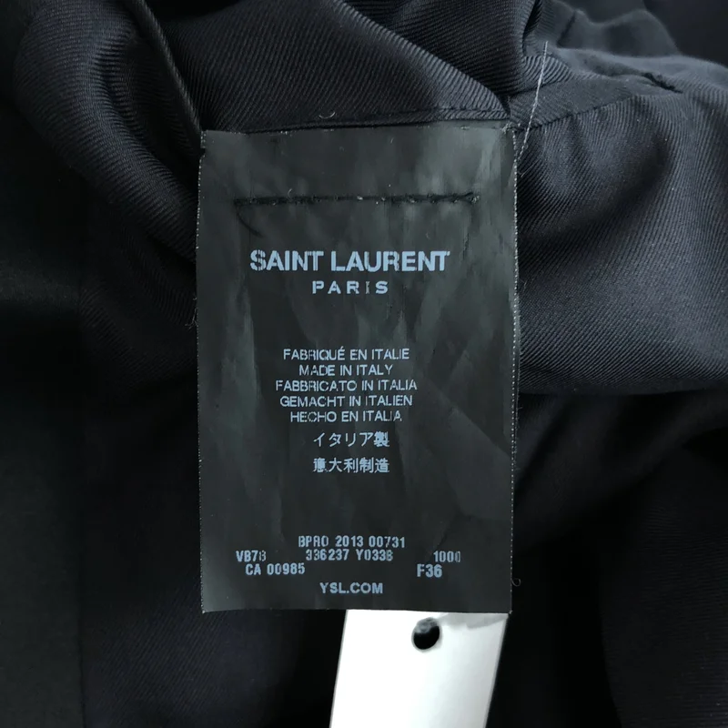 SAINT LAURENT PARIS / サンローランパリ | 2013 | ウール ピークドラペル スモーキングジャケット | 36 | レディース