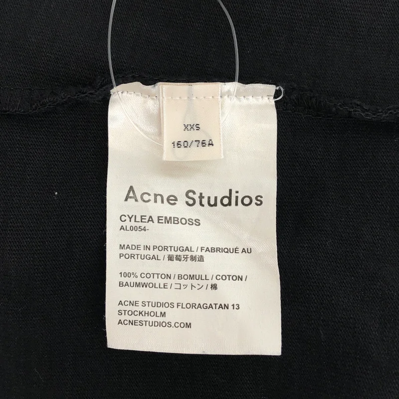 Acne Studios / アクネストゥディオズ | CYLEA EMBOSS エンボスロゴ クロップド Tシャツ | XXS | レディース