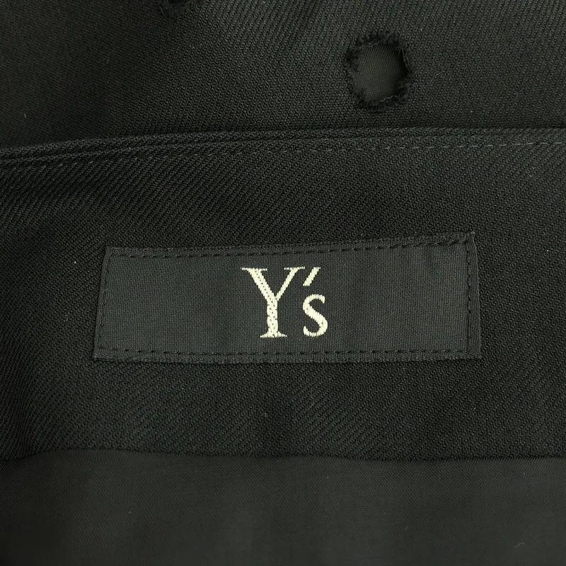 Y's / ワイズヨウジヤマモト | 2023AW | WOOL/POLYESTER GABARDINE PLEATED WRAP SKIRT / ウール混 ドットパンチング プリーツ ラップスカート | 1 | レディース
