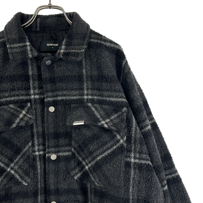 REPRESENT / リプレゼント | OVER SHIRT / ウール混 チェック オーバーシャツ | M | メンズ