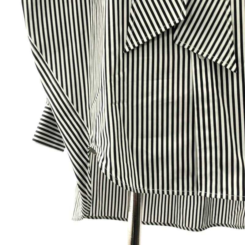 BALENCIAGA / バレンシアガ | ストライプ バックロゴプリント ニュースイングシャツ | 38 | レディース