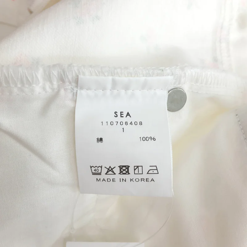 SEA / シー | FLORAL DENIM TROUSERS / フローラル デニムパンツ | 1 |