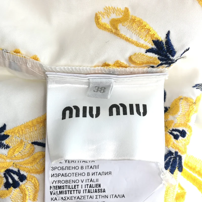 miu miu / ミュウミュウ | フラワー 刺しゅう ノースリーブ ブラウス | 38 | レディース