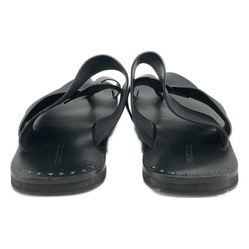 JIL SANDER / ジルサンダー | レザー トングサンダル | 45 | メンズ