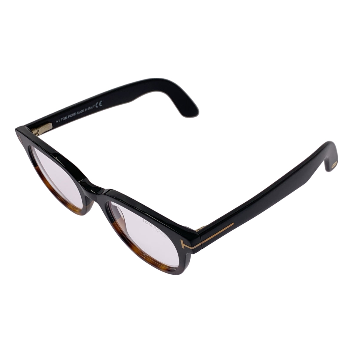 【美品】  TOM FORD / トムフォード | ウェリントンフレーム メガネ アイウェア | 50◻︎21 145 | ブラック/べっ甲 美品】 TOM FORD / トムフォード | ウェリントンフレーム メガネ アイ