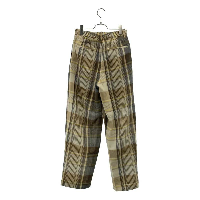 AURALEE / オーラリー | HARD TWIST ORGANIC WOOL MESH CHECK SLACKS チェック スラックス パンツ | 1 | レディース